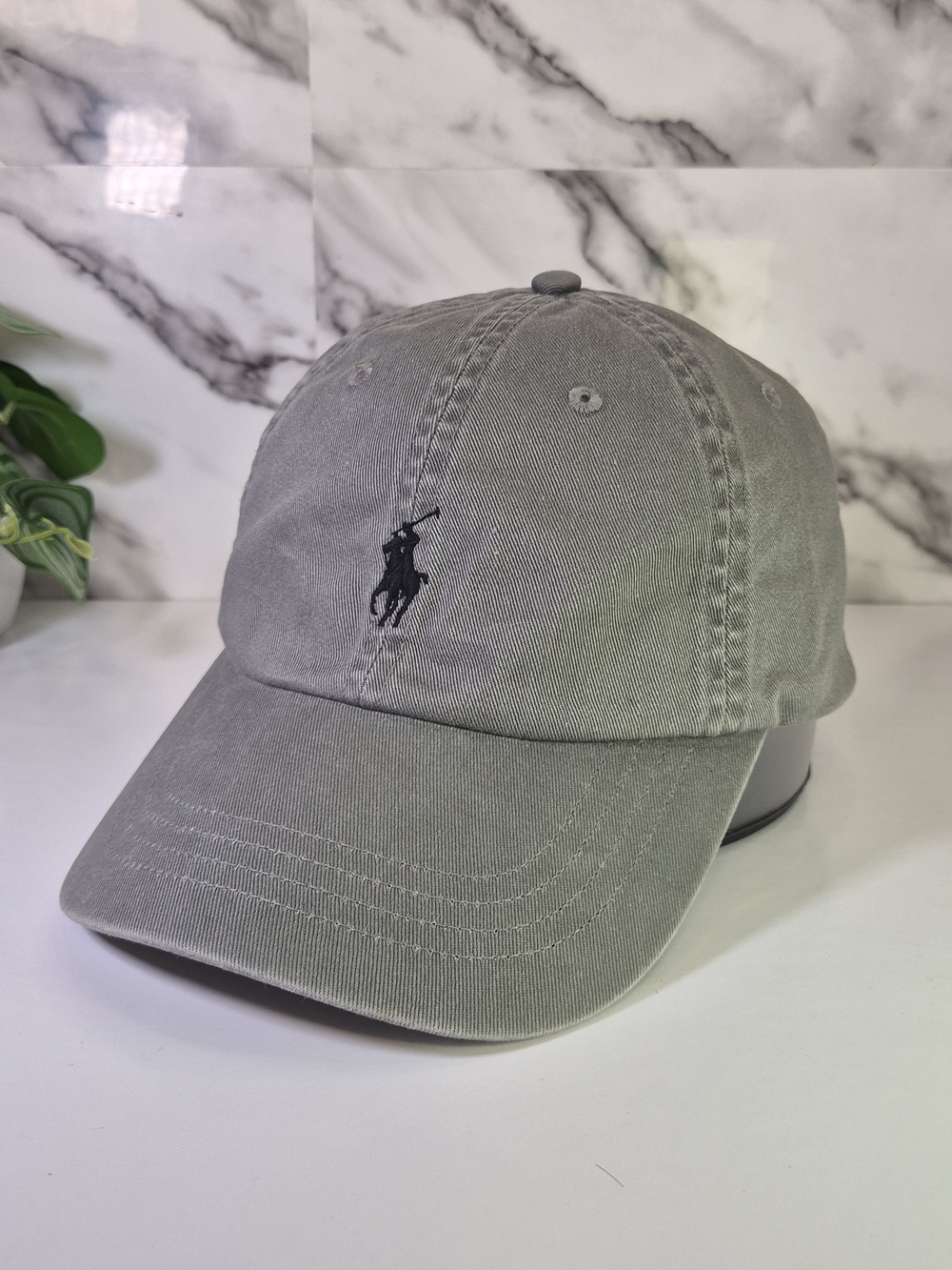 Polo Ralph Lauren Cotton Embroidered Baseball Cap Gray